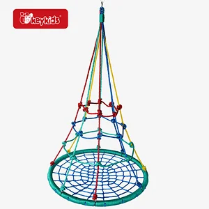 2-in-1 Colorful Climbing Rope Swing for Kids W01D300