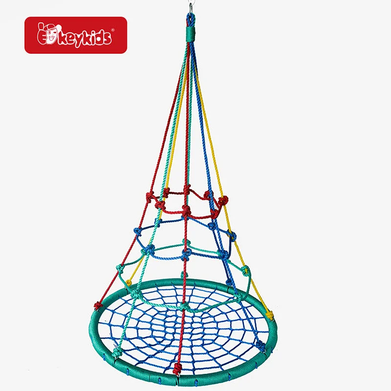 2-in-1 Colorful Climbing Rope Swing for Kids W01D300
